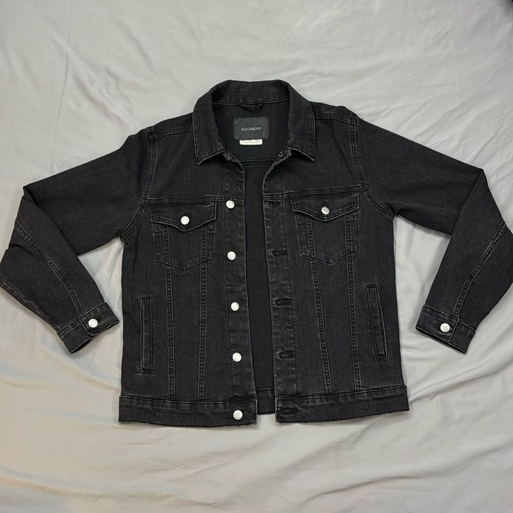 Pull&Bear Black Denim Jacket - Size S | Like New!